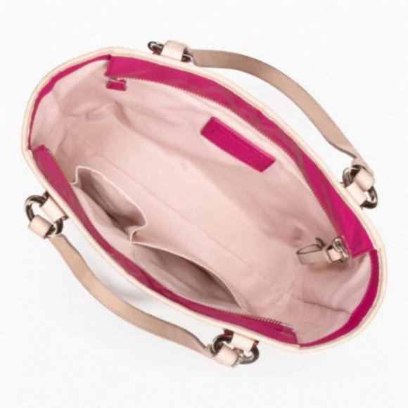 Coach Pink Patent Leather Shoulder Bag - Picture 5 of 6